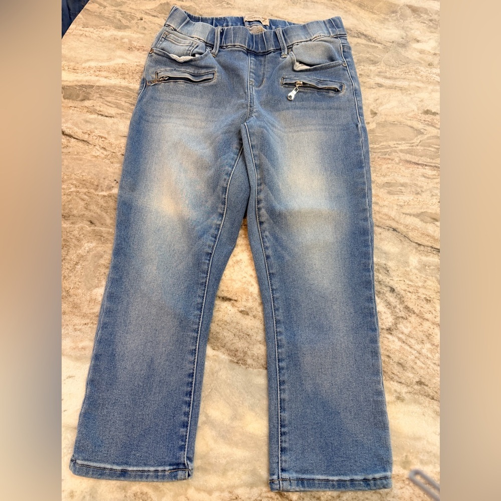 Seven7 Girls Skinny Jeans Size 6 Slim Blue Zipper Pocket Stretch Denim Pants